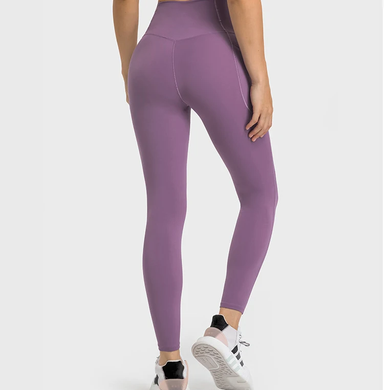 YIYI Wholesale Cross Waist Tummy Control Gym Tights Pants With Pockets But Lift Leggings Workout Yoga Fitness Leggings For Women