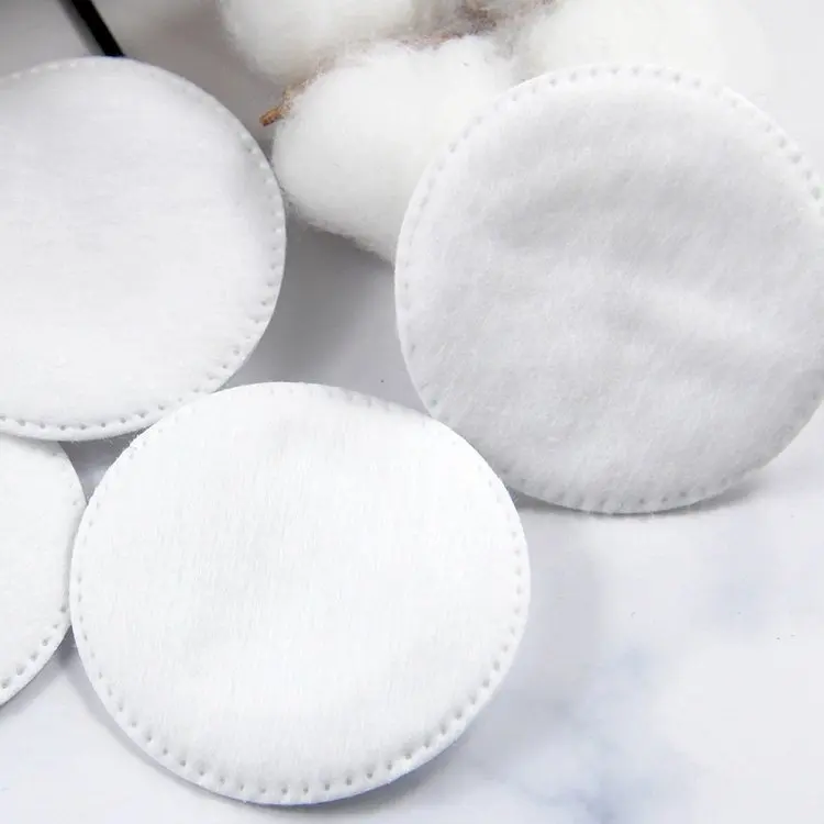 80 Stück Circular Organic Cotton Puff Gesichts Make-up Baumwoll-Pads Remover Cleansing Baumwolle 