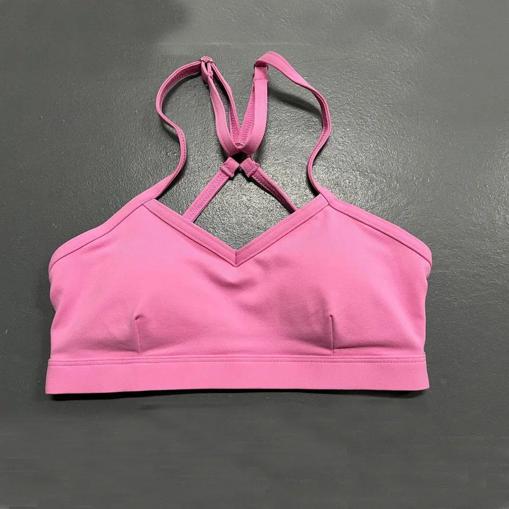 2024 High Impact Nylon Sports Yoga Bra For Women Push Up Metal Stretch