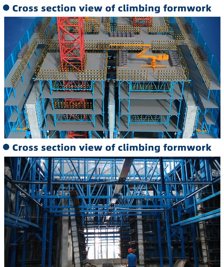 Hydraulic Climbing Formwork System For Elevator Shaft Construction High