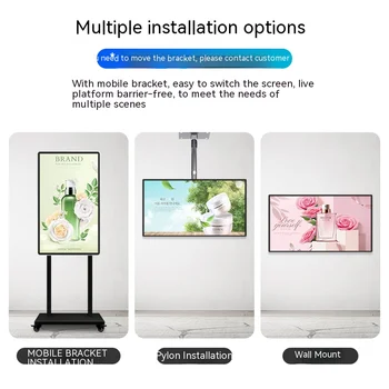 Advertising splicing Screen Digital Signage Indoor HD Player Display 4k resolution portable kiosk available in LCD/LED