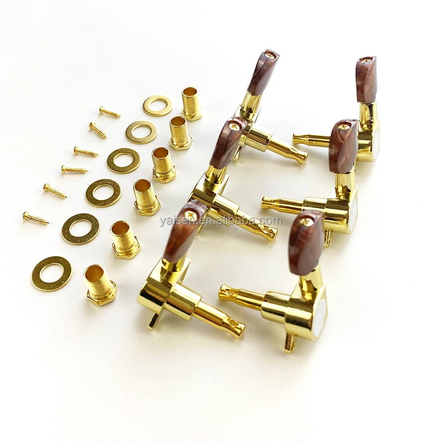 3r3l Closed Golden Guitar String Tuners Tuning Keys Pegs Machine Heads