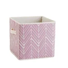 Eco-friendly Striped Storage Box Drawer Sundries Storage Cubes Foldable Basket Easy To Clean