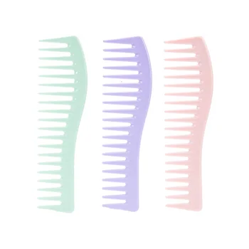 Bend The Comb Electroplating Process Detangler Hair Pick Big Wide Tooth Comb Hair Comb for Salon