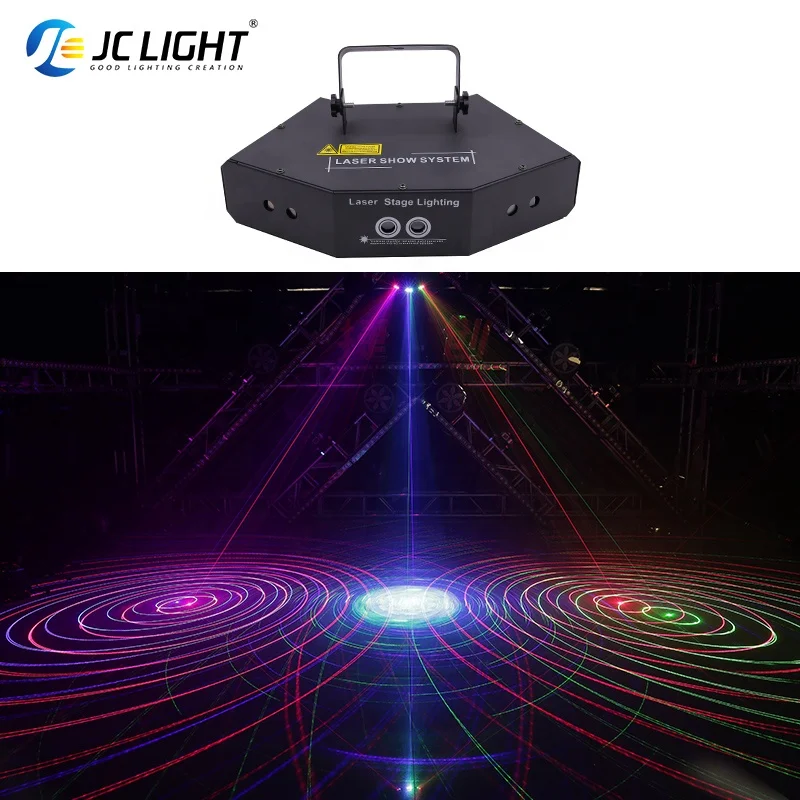 2X RGB LED Laser Licht 16 Patterns Projector Strobe Show Club Bühnenbeleuchtung 