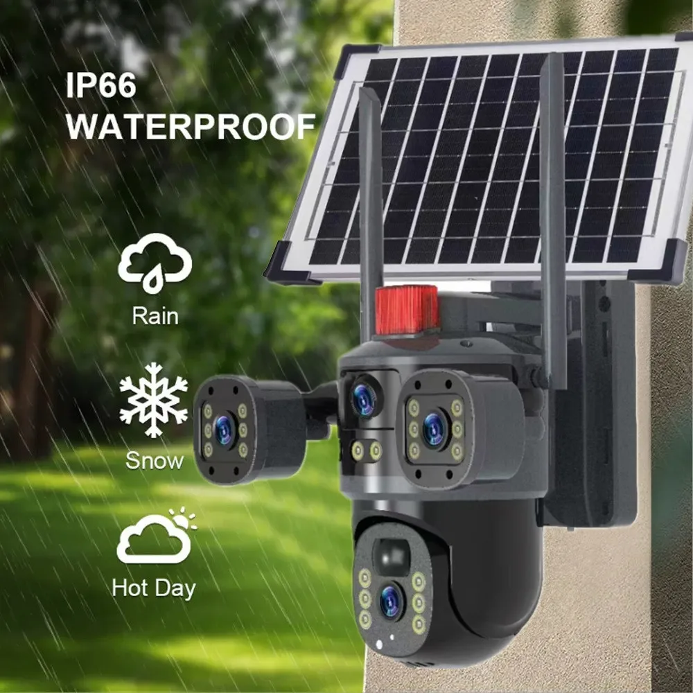 V380PRO 4G 4Eyes 3Pictures Solar Panel Surveillance Wireless Cameras Outdoor 1080P 12MP Wifi IP CCTV PTZ Security Network Camera_3