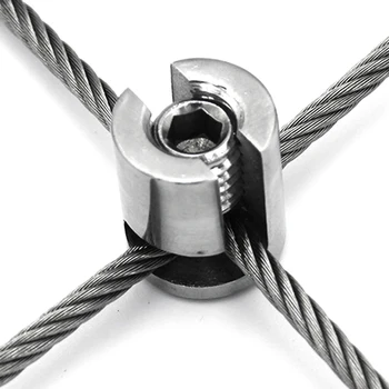 Cable Railing Fittings Heavy Duty SUS304 316 Stainless Steel Wire Rope Clamp Round Clip Rigging Cable Clip Stopper on Wire Rope