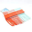 New Scarf 2021 New Style Women Winter Scarf Boucle Color Blocked Plaids Woven Long Scarf With Fringes