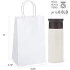 Small Party Bag Custom Logo Printed Food Grade Small Bakery Birthday Party White Kraft Paper Bag With Handle