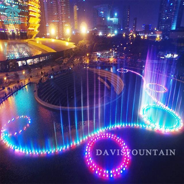 Customized Music Fountain Chasing Jets Outdoor Decorative Led Light Pool Dancing Water Fountains