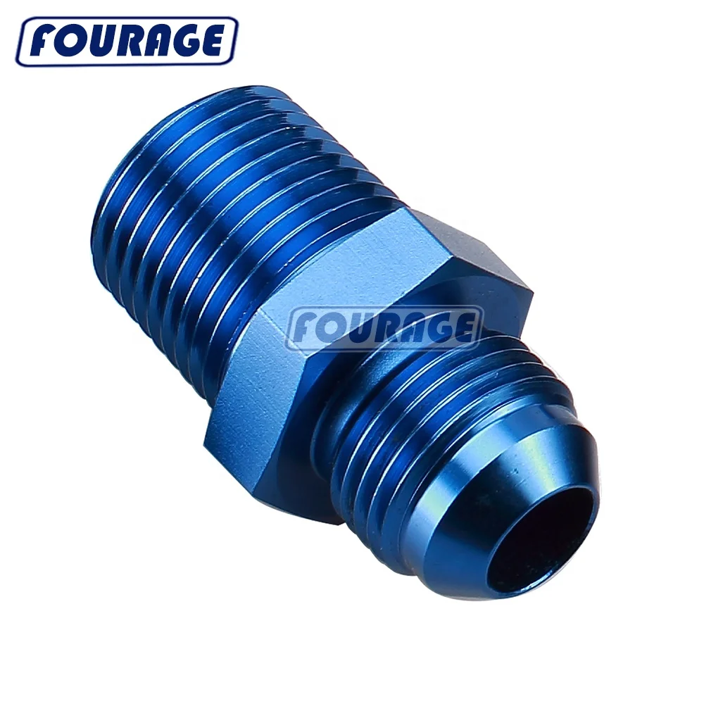 -03 Male To 1/8 Male Pipe Straight AN816-03-02D Blue Aluminum Adapter fitting A.N 