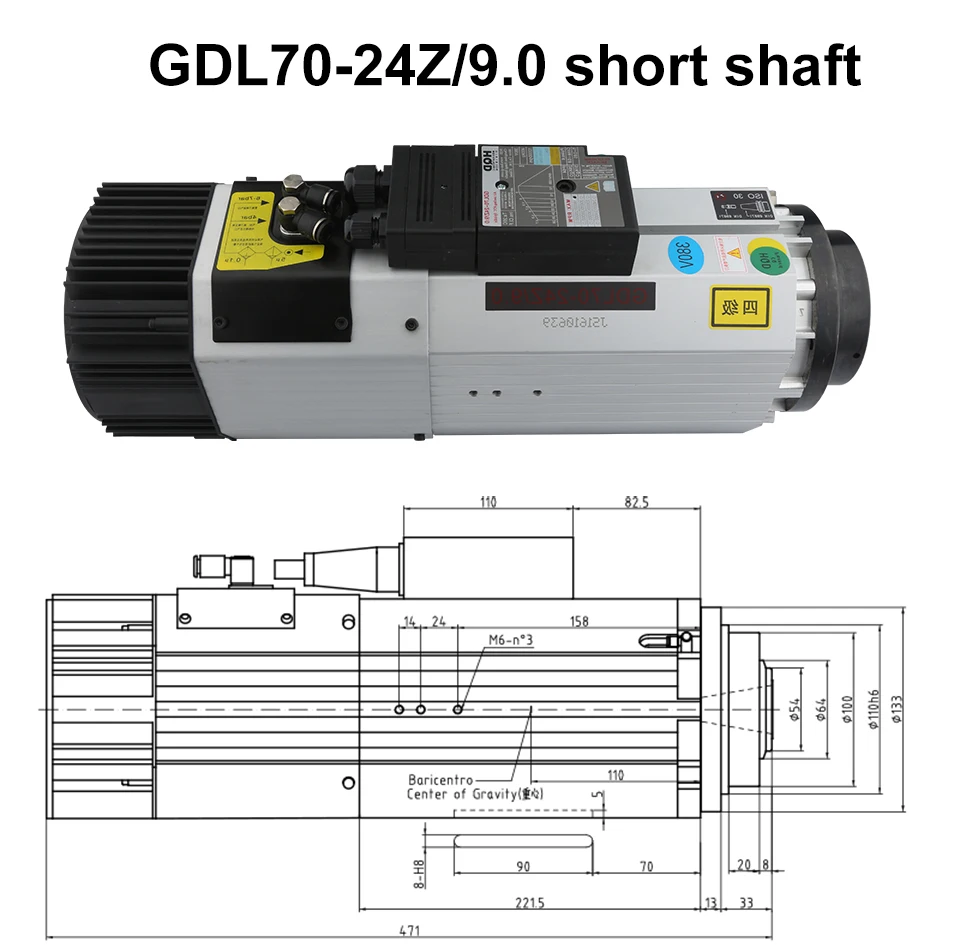 Hqd Atc 9 0kw Automatic Tool Change Spindle Cnc Iso30 Spindle For Cnc