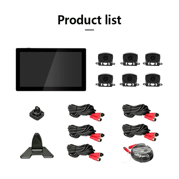 product wemaer 6ch 6 channel cameras system with 101 inch touch split screen voice control bsd blind spot adas monitor for trucks bus-11
