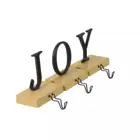 Christmas Stocking Holder Christmas Decor Set Of 3 Metal JOY Stocking Holder With Wood Weighted Bottom