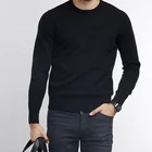 Mens Hot Sale Casual Solid Cashmere Pullover Mens Knit Sweater