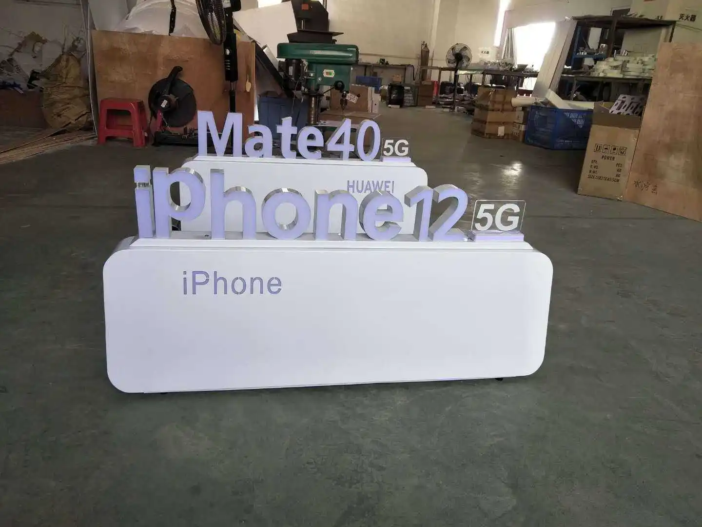 product sry sign stainless steel side punching leak engraving blank edge 3d led letters luminous word mini custom logo sign outdoor993-20