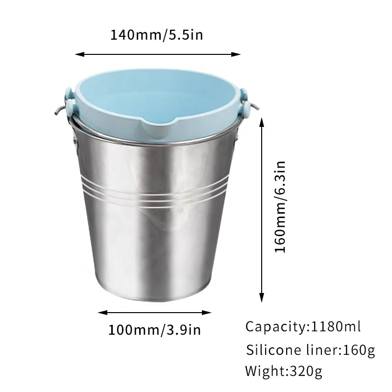 Reusable Ice Bucket liners Silicone Grease Bucket Liner for Traeger Drip Tray Silicone Liner for Pellet Grill Accessories