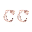 Shaped Earrings Earrings Top Selling Fashion Elegant Sterling Silver Bow Shaped Earrings