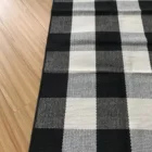 Check Black White Buffalo Check Rug Black And White Plaid Runner For Home Decor