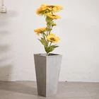 Plant Pot Size White Grey Tall Garden Plant Pot Big Size Outdoor Tree Plant Flower Pot