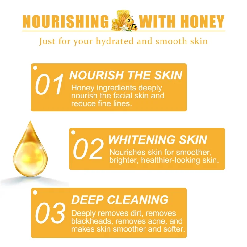 Oem Natural Honey Tearing Peel Mask Oil Control Blackhead Remover Pores