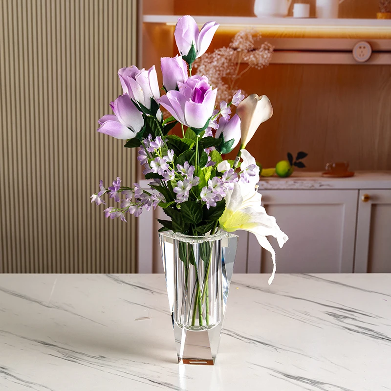product cheap wholesale sifang k9 transparent home decoration creative art crystal vase-7
