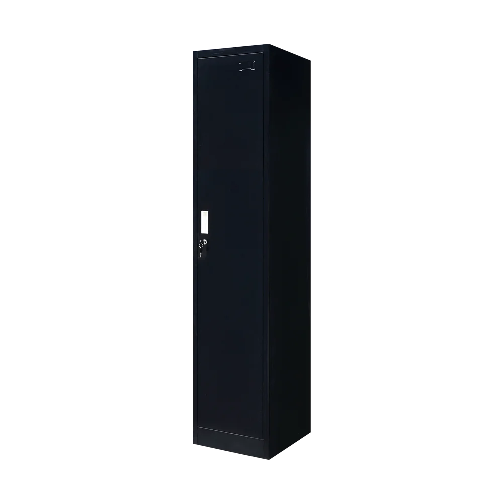 Modern Single-Door Steel Lockers Cabinet Guangzhou Factory's Metal Cupboard for Bedroom Clothes Storage Wardrobes Furniture