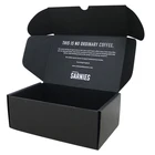 Mailer Box Black Customized Logo Black Corrugated Kraft E Commerce Packaging Shipping Paper Mailer Box