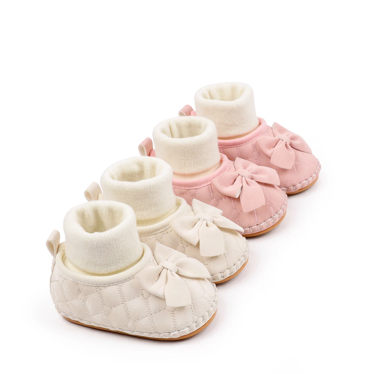 New Arrival Beautiful Bowknot Designs Baby Socks Shoes for Girls manufacture