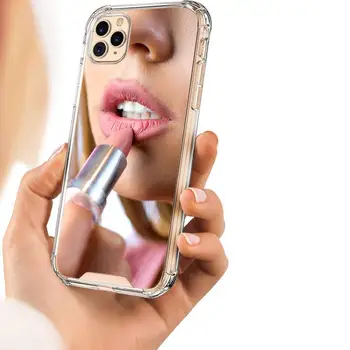 HOCAYU Fashion Mirror Phone case For Apple iPhone 13 12 11 pro max X Xs xr 7 8 plus Girl Women Case Rubber Ultra Thin Shockproof