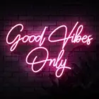 Light Good Vibes Only Led Neon Sign Letters Cool Purple Led Neon Light Signs For Bedroom Personalized Led Neon Sign
