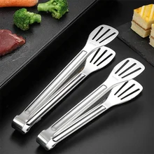 9/12 Inch Steak Bread Meat Cooking Tongs 304 Stainless Steel Food Tongs Kitchen Accessories