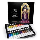 Oil Painting Set 12ml 24 Oil Colors Paint Set High Quality Oil Colours For Painting