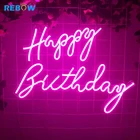 Drop Shipping Acrylic Led Custom Flexible Personalized Hello Gorgeous Happy Birthday Neon Light Sign Neon