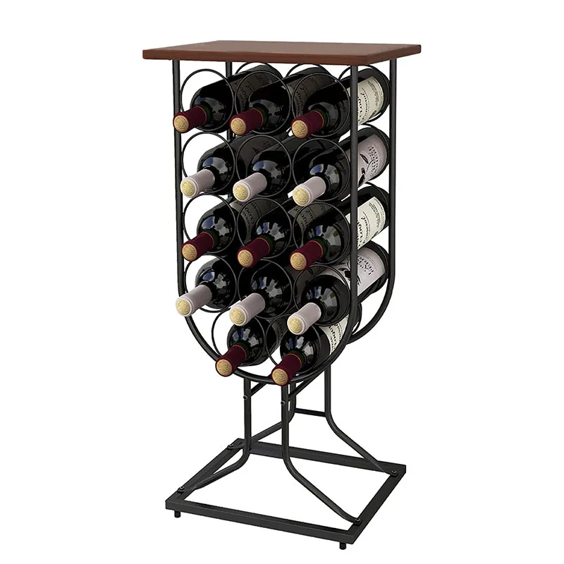 Custom wooden wine racks countertop wine storage rack freestanding metal wine rack holder
