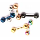 Piercing Ball Earrings Body Piercing Jewelry Stainless Steel Twist Off Round Ball Ear Stud Dumbbells Earring