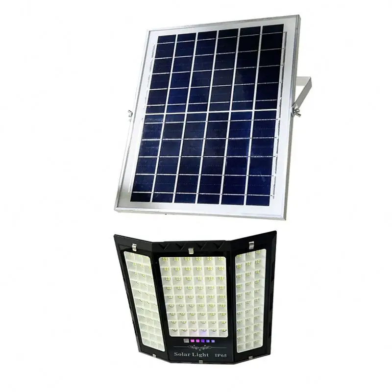 New three-sided luminous solar floodlight high-power lighting outdoor waterproof garden lights rural household street lights