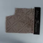 Fur Factory Wholesale Khaki Embossed Plush Super Dull 10mm Warp Knitted Rabbit Fur