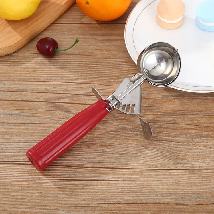 Full Sizes 304 Stainless Steel Ice Cream Trigger Scoop