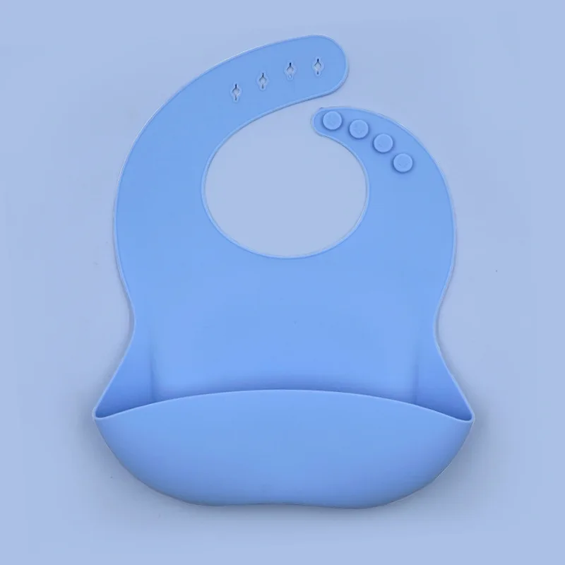 Factory OEM Customized baby food and rice pocket waterproof super soft silicone bibs bib