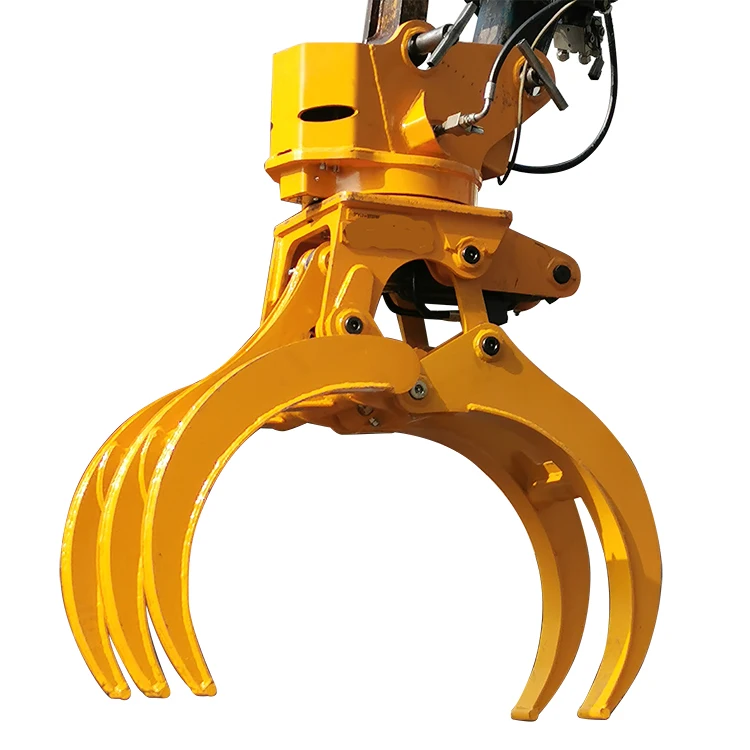 Hydraulic Rotator Grapple Excavator Bucket Wyj100z Grapple For 5 To 9