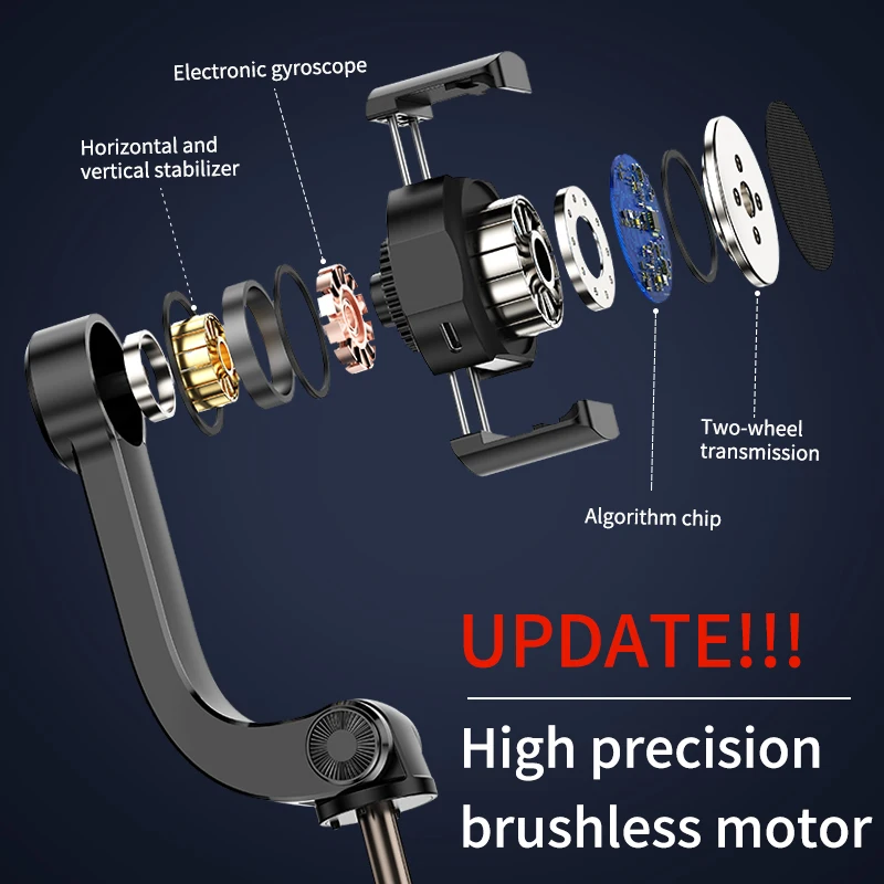 Smooth Axis Handheld Gimbal Stabilizer Video Vlog Tripod Cell Phone Selfie Stick