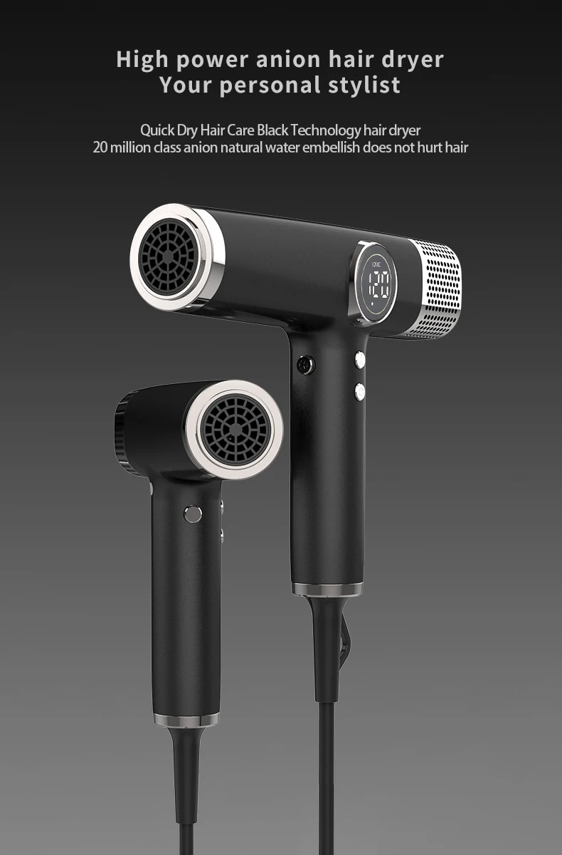 1600W hot sale Negative Ion bldc brushless High Speed Hair Dryer With 3 Levels hairdryer professional salon mini travel