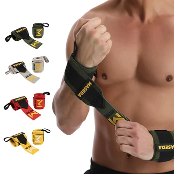 6092#Gym Strength Training Enhanced Safety Fitness Adjustable Wrist Support Powerlifting Weightlifting Wrist Wraps Straps