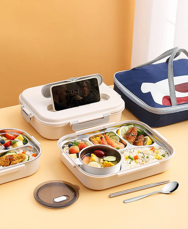 Hot Sale Stainless Steel Insulated Lunch Box Reusable Outdoor School Office Lunch Box With Handle