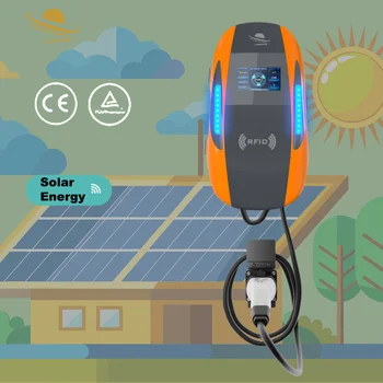 Technology China Wholesale Ocpp Ev Charger Portable Solar Dc Ev Charging Station type2 7kw 11kw 22kw