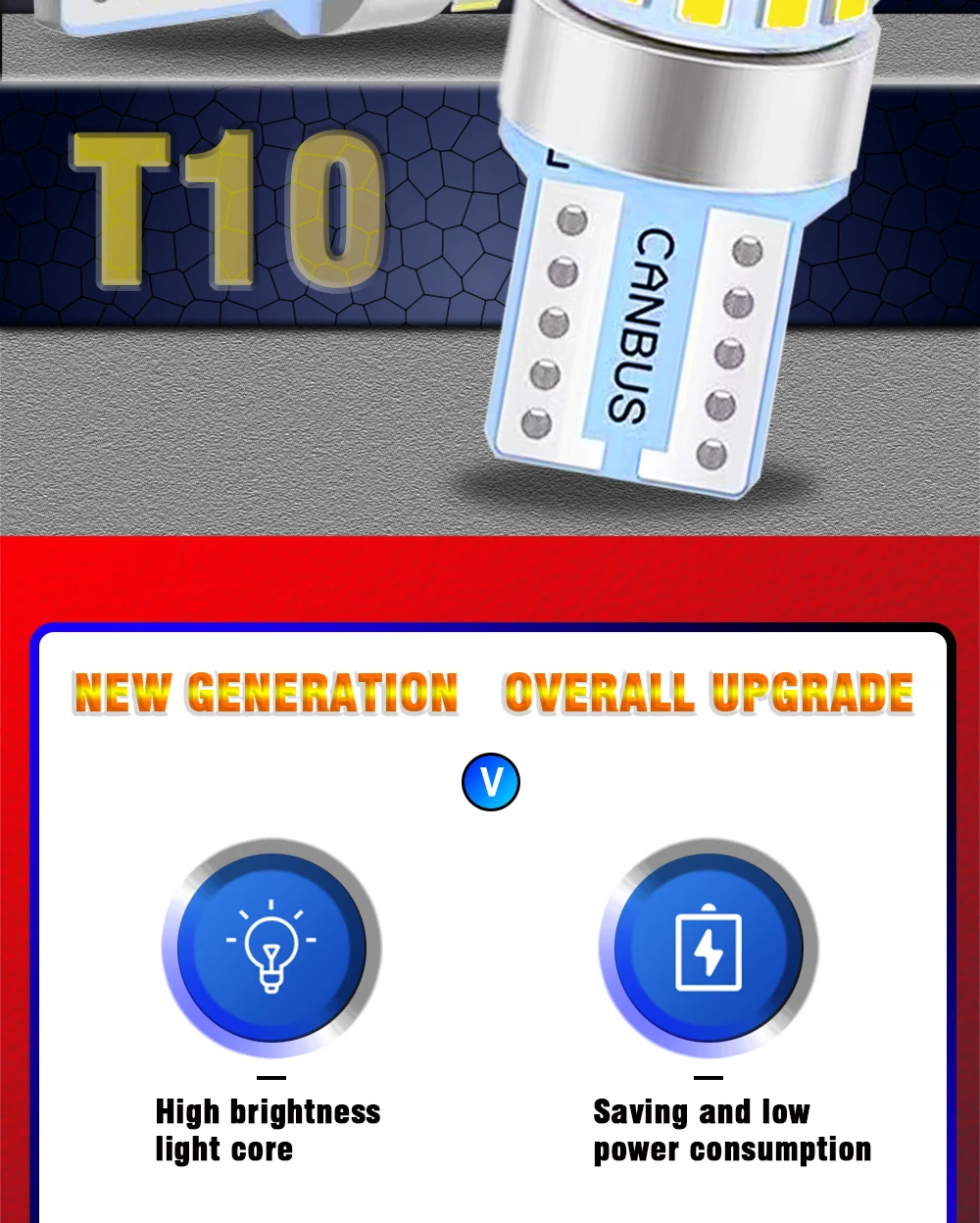 TECH-KING Car T10 2016 42SMD LED Chip With CanBus For Width Light/Interior Light/Licence Plate Light 9-80V T10 led bulb