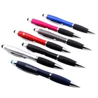 Light Pens Solgan On Barrel Custom Promotional Laser Engrave Led Logo Light Up Pens With Stylus