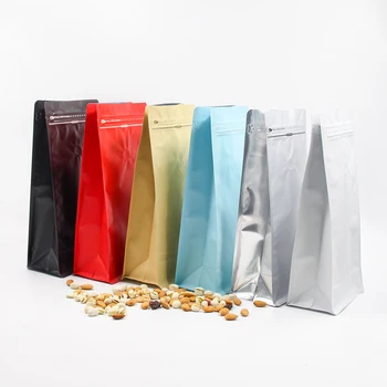 2022 Custom Printed Coffee Tea Bags With Valve 250G 500G 1Kg Kraft Paper Zipper Recyclable Coffee Bags