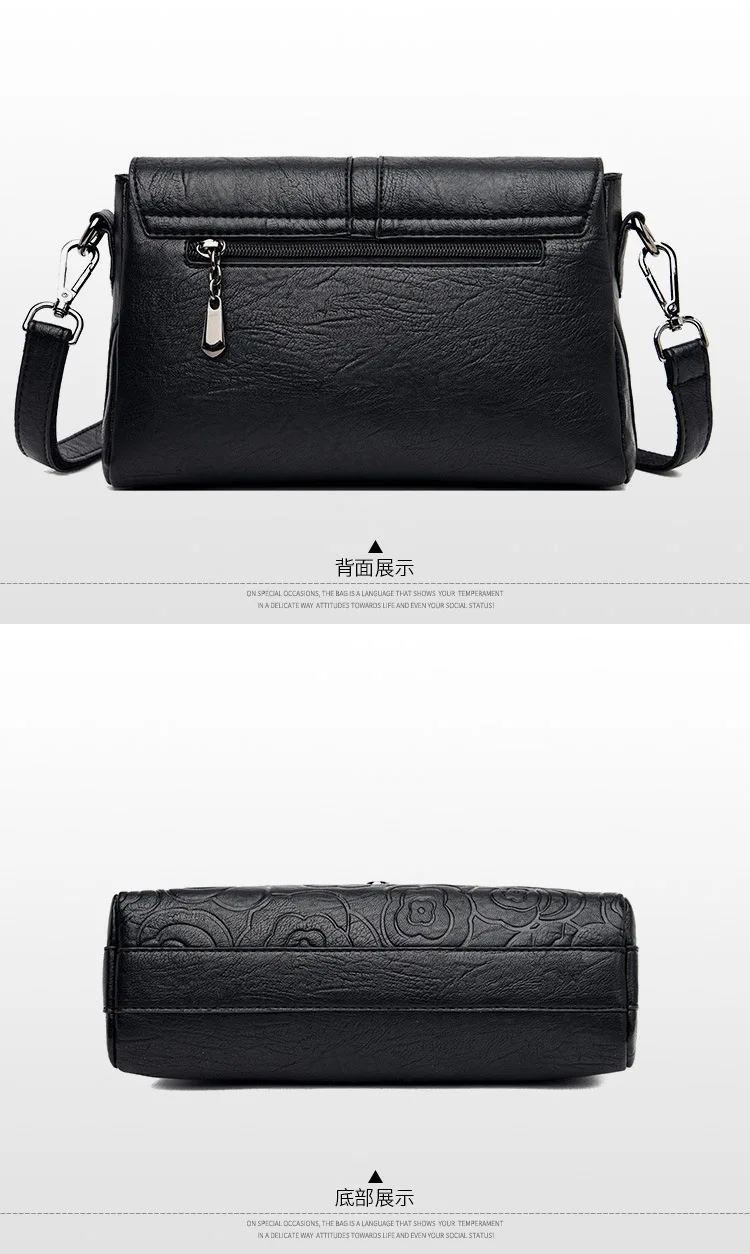 Women Leather Luxury Handbag Brand Fashion Shoulder Crossbody Bag Ladies Designer Classic Purse Handbag